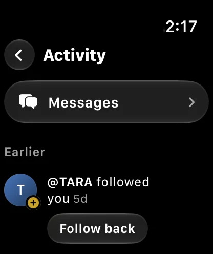FLY(er) Apple Watch activity screen