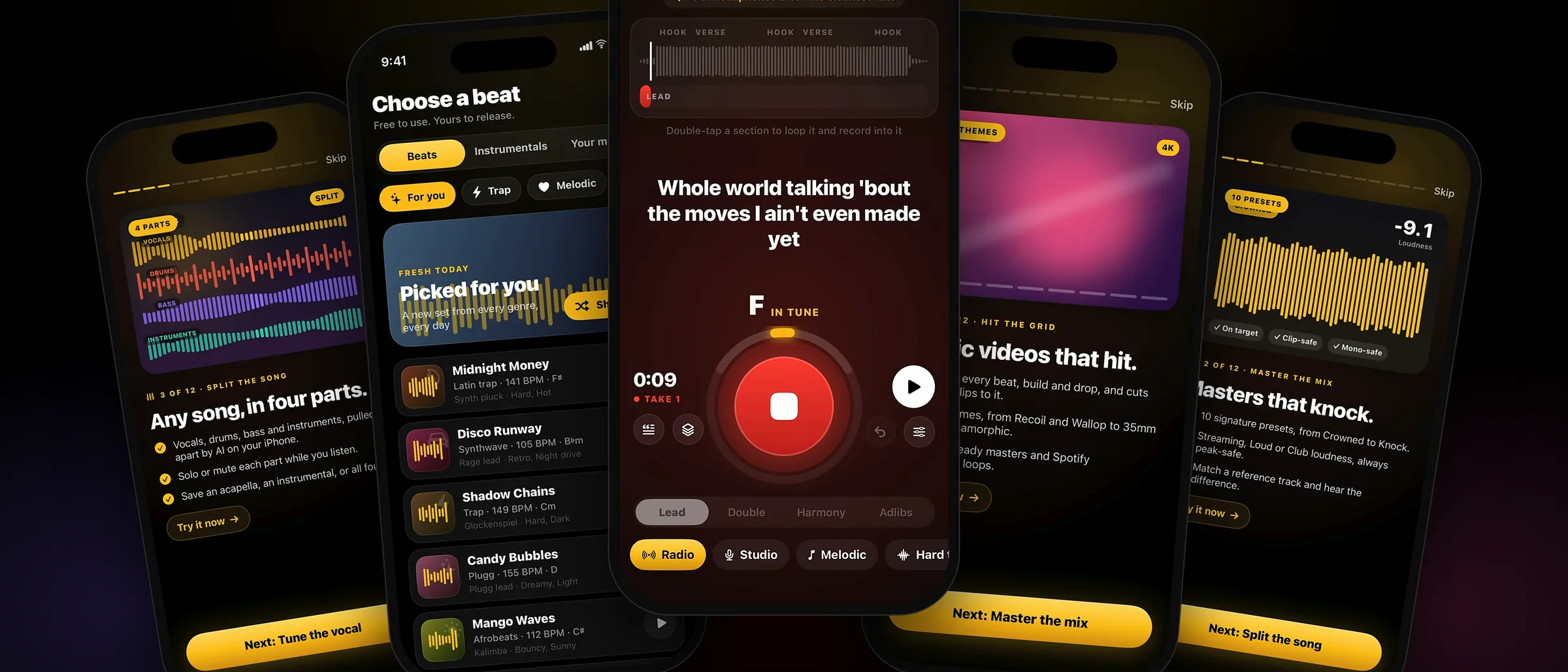 GEEKED OUT screens: the Booth, beats and music video tools